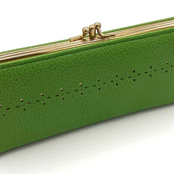 Green Leatherette Clutch Bag - Picture 2 of 3